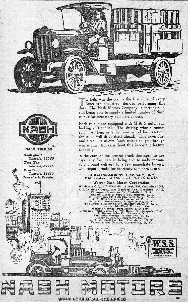 1917 Nash Auto Advertising